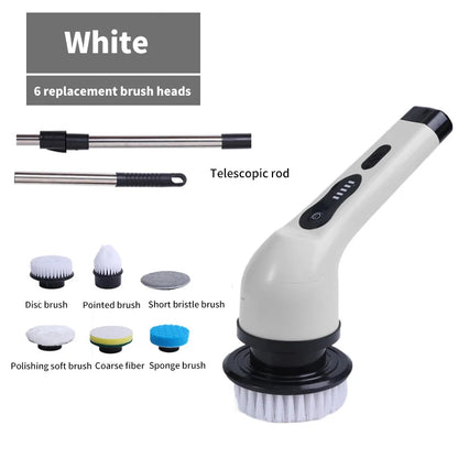 9-in-1 Electric Spin Scrubber – Multi-Functional Cleaning Brush for Kitchen, Bathroom & Home