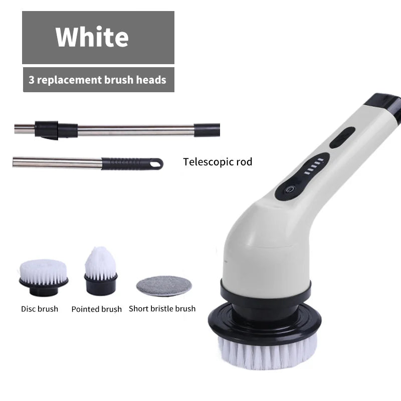 9-in-1 Electric Spin Scrubber – Multi-Functional Cleaning Brush for Kitchen, Bathroom & Home
