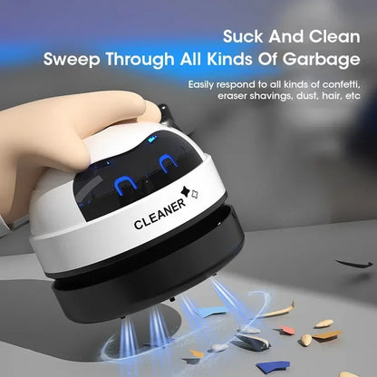 Mini Desk Vacuum Cleaner – USB Portable Table Sweeper for Crumbs & Dust