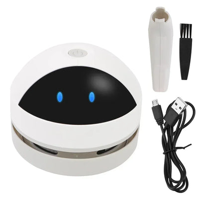Mini Desk Vacuum Cleaner – USB Portable Table Sweeper for Crumbs & Dust